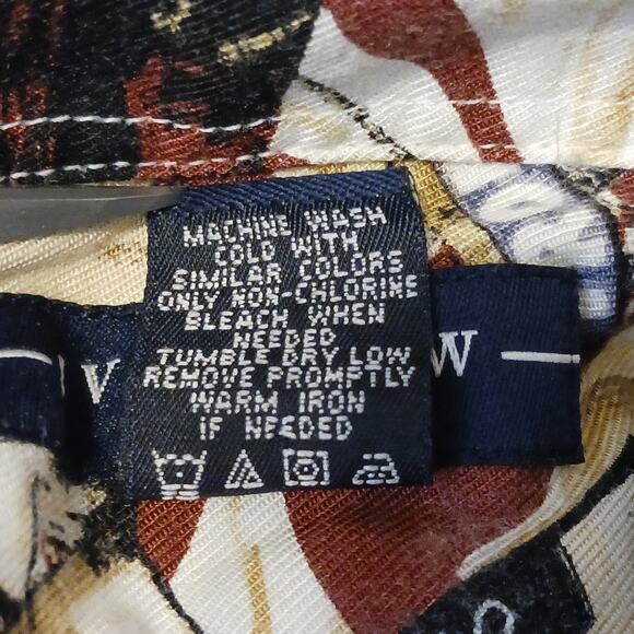 Ivy Crew Mens Hawaiian Shirt L Red Tropical Cocktail Floral Button Up Rayon - Picture 8 of 8